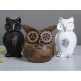 Max Owl Ornament Animal Figurine for Home Room Decoration White Owl