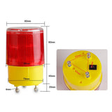 Max Solar LED Round Caution Warning Light Lamp Traffic Alarm Flash Light A