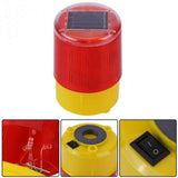 Max Solar LED Round Caution Warning Light Lamp Traffic Alarm Flash Light A