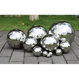 Max Stainless Steel Mirror Polished Sphere Hollow Round Ball Garden Decor 13.5cm