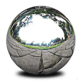 Max Stainless Steel Mirror Polished Sphere Hollow Round Ball Garden Decor 15cm
