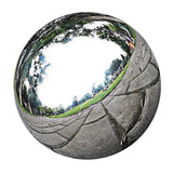 Max Stainless Steel Mirror Polished Sphere Hollow Round Ball Garden Decor 15cm