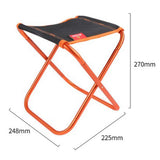 Max Portable Folding Chair Outdoor Chair Seat Stool Fishing Camping Orange