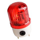 Max LED Warning Beacon Light Flashing Rotating Sound Alarm w/ Bolt Bottom AC110V