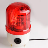 Max LED Warning Beacon Light Flashing Rotating Sound Alarm w/ Bolt Bottom AC110V