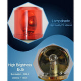 Max LED Warning Beacon Light Flashing Rotating Sound Alarm w/ Bolt Bottom AC110V