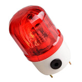 Max LED Warning Beacon Light Flashing Rotating Sound Alarm w/ Bolt Bottom AC110V