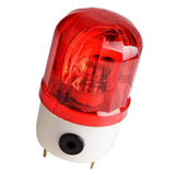 Max LED Warning Beacon Light Flashing Rotating Sound Alarm w/ Bolt Bottom AC110V