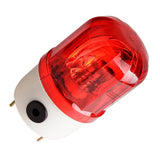 Max LED Warning Beacon Light Flashing Rotating Sound Alarm w/ Bolt Bottom AC110V