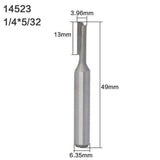 Maxbell Single Flute Straight Router Bit Wood Router Bit 1/4" Shank Groove Chisel 2