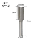 Max Single Flute Straight Router Bit Wood Router Bit 1/4" Shank Groove Chisel 7
