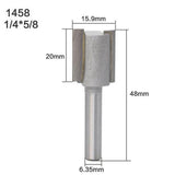 Max Single Flute Straight Router Bit Wood Router Bit 1/4" Shank Groove Chisel 8