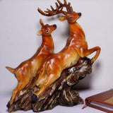 Max Artificial Realistic Sika Deer Figure Outdoor Garden Decor Running Sika Deer
