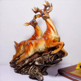 Max Artificial Realistic Sika Deer Figure Outdoor Garden Decor Running Sika Deer