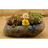 Max Creative cartoon succulent plant landscape resin flowerpot Monk