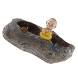 Max Creative cartoon succulent plant landscape resin flowerpot Monk