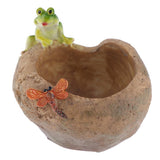 Max Creative cartoon succulent plant landscape resin flowerpot Frog Hunting