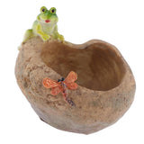 Max Creative cartoon succulent plant landscape resin flowerpot Frog Hunting