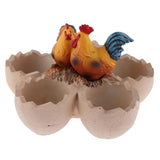 Max Chick and Eggshell Creative Cute succulent plant landscape resin flowerpot