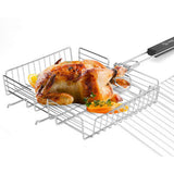 Max Barbecue BBQ Grilling Basket Net for Fish Corn Chicken Meat,Stainless Steel