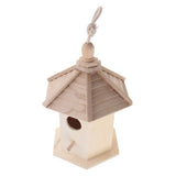 Max Hanging Wooden Bird Nesting Box House With Round Shaped Entrance Hole
