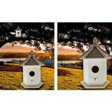 Max Hanging Wooden Bird Nesting Box House With Round Shaped Entrance Hole