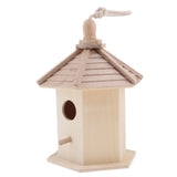 Max Hanging Wooden Bird Nesting Box House With Round Shaped Entrance Hole