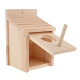 Max Traditional Solid Wood Bird Nesting Box Hanging Tree Wall House Feed Station