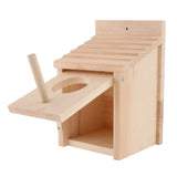 Max Traditional Solid Wood Bird Nesting Box Hanging Tree Wall House Feed Station