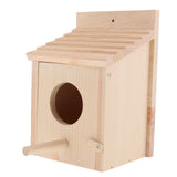 Max Traditional Solid Wood Bird Nesting Box Hanging Tree Wall House Feed Station