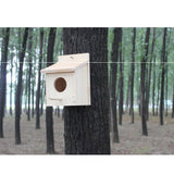Max Traditional Solid Wood Bird Nesting Box Hanging Tree Wall House Feed Station
