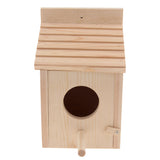 Max Traditional Solid Wood Bird Nesting Box Hanging Tree Wall House Feed Station