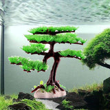 Max Aquarium Fish Tank Landscaping Simulation Plant Plain pine with Base