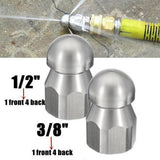 Max Pressure Washer Drain Sewer Cleaning Pipe Jetter Rotary Nozzle D:Round Head