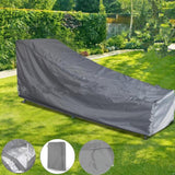 Max Waterproof Sun Lounge Chair Dust Cover Outdoor Garden Patio Furniture Grey