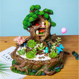 Max Creative Miniature Stump Resin Planter Flower Pot  for Succulents Cactus