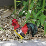 Max Artificial Realistic Rooster Figure Home Outdoor Garden Decor 14x18cm(5.5x7inches) Yellow