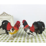 Max Artificial Realistic Rooster Figure Home Outdoor Garden Decor 14x18cm(5.5x7inches) Yellow