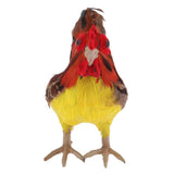 Max Artificial Realistic Rooster Figure Home Outdoor Garden Decor 14x18cm(5.5x7inches) Yellow