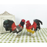 Max Artificial Realistic Rooster Figure Home Outdoor Garden Decor 14x18cm(5.5x7inches) Yellow