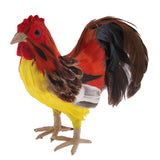 Max Artificial Realistic Rooster Figure Home Outdoor Garden Decor 14x18cm(5.5x7inches) Yellow