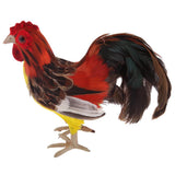 Max Artificial Realistic Rooster Figure Home Outdoor Garden Decor 14x18cm(5.5x7inches) Yellow