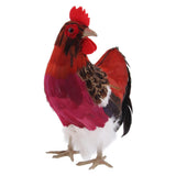 Max Artificial Realistic Rooster Figure Home Outdoor Garden Decor 24x20cm(9.4x7.8inches) Style A