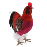 Max Artificial Realistic Rooster Figure Home Outdoor Garden Decor 24x20cm(9.4x7.8inches) Style A