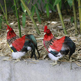 Max Artificial Realistic Rooster Figure Home Outdoor Garden Decor 24x20cm(9.4x7.8inches) Style A