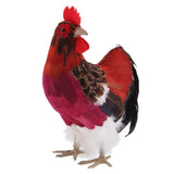 Max Artificial Realistic Rooster Figure Home Outdoor Garden Decor 24x20cm(9.4x7.8inches) Style A