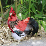 Max Artificial Realistic Rooster Figure Home Outdoor Garden Decor 24x20cm(9.4x7.8inches) Style A