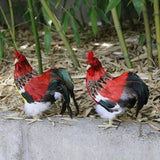 Max Artificial Realistic Rooster Figure Home Outdoor Garden Decor 24x20cm(9.4x7.8inches) Style B