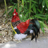 Max Artificial Realistic Rooster Figure Home Outdoor Garden Decor 24x20cm(9.4x7.8inches) Style B