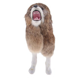 Max Plastic Animal Model Figurines for Kids Gift Home Decor Howling Wolf Brown